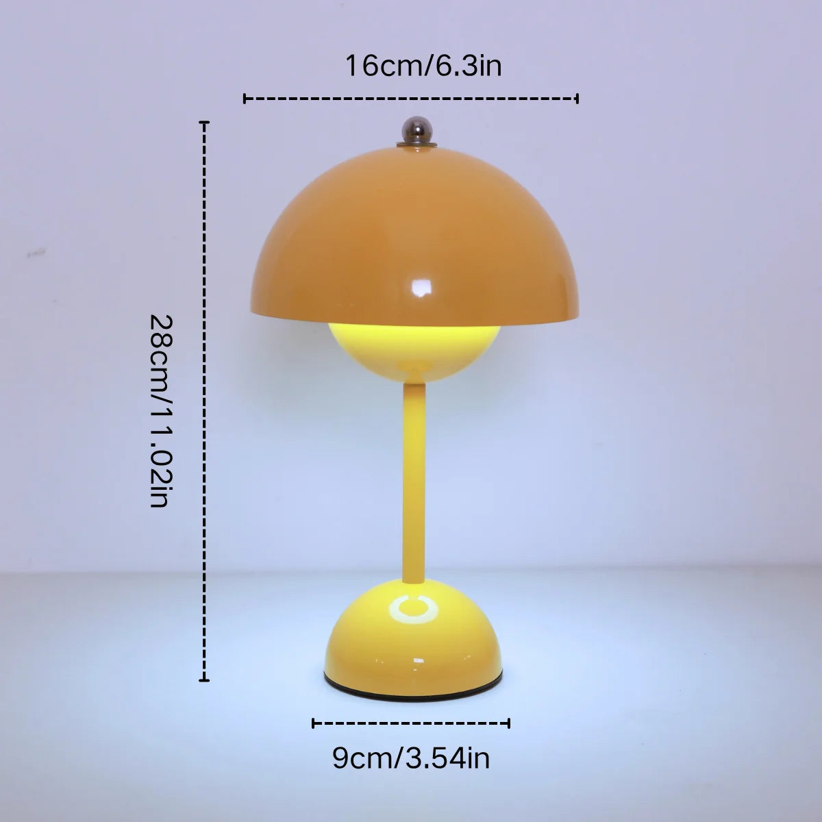 USB rechargeable LED flower bud light touch switch desk lamp, three color high-quality metal bedside lamp, living room, bedroom