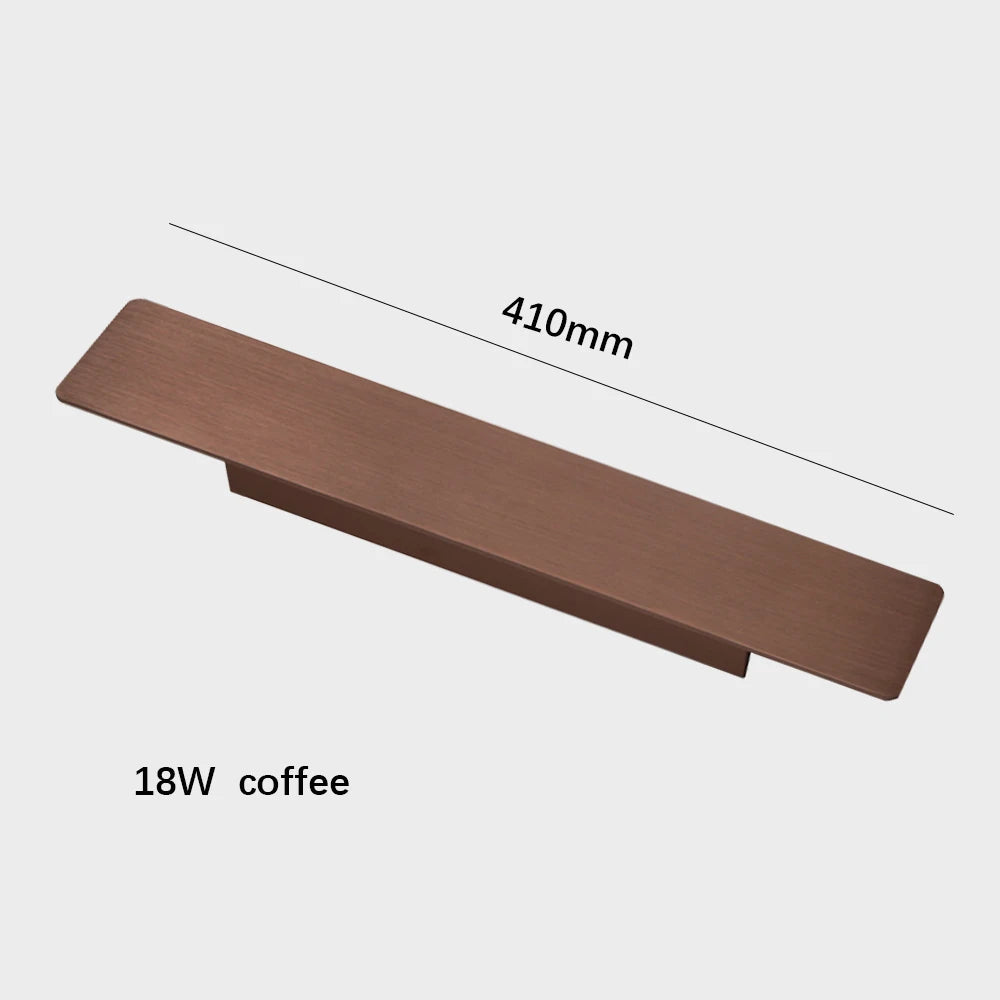 LED Wall Lamps Indoor Strip Aluminum Wall Lights 6W 18W 24W LED Black White Wall Lamp Bedroom Living Room Background Fixtures