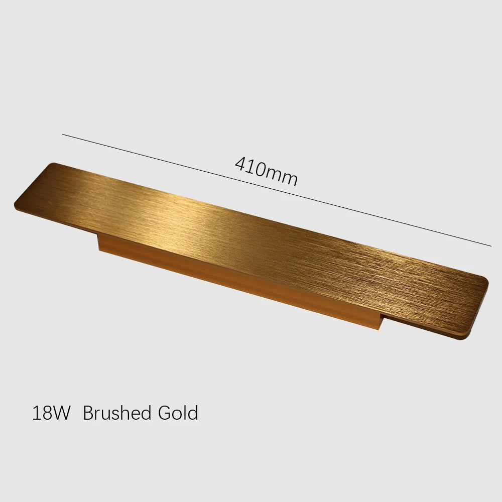 LED Wall Lamps Indoor Strip Aluminum Wall Lights 6W 18W 24W LED Black White Wall Lamp Bedroom Living Room Background Fixtures