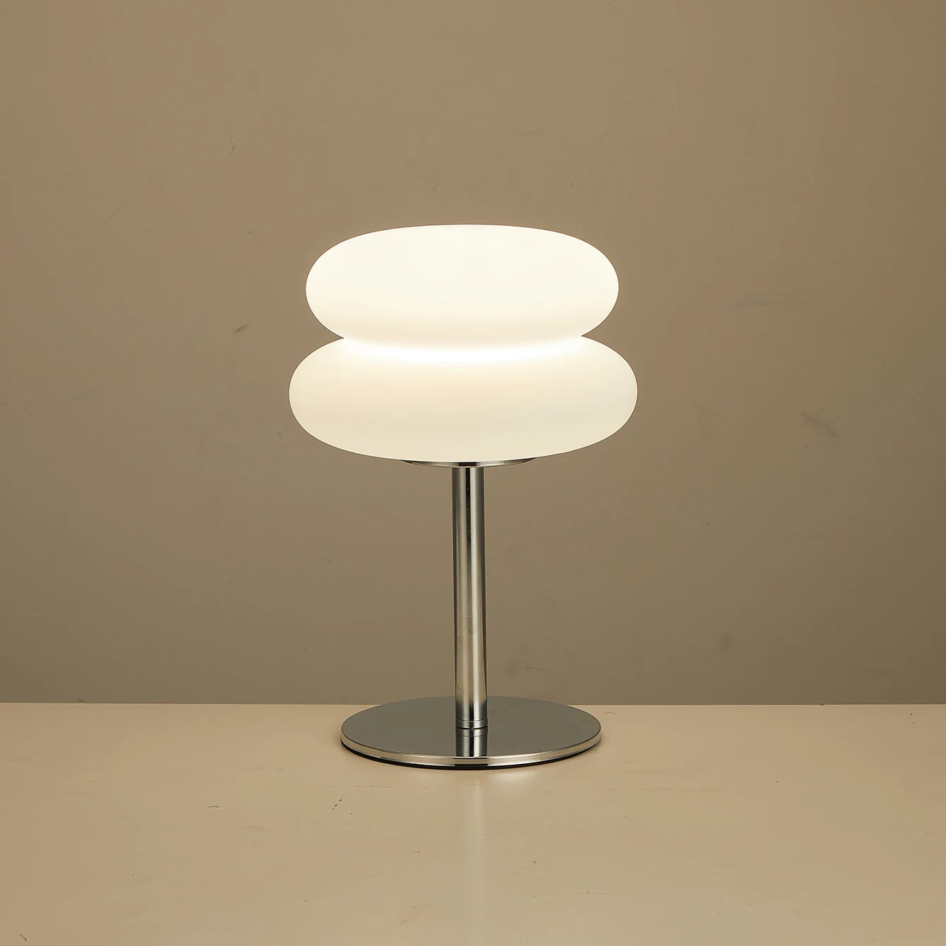 Lamp bedside table plastic lampshade  LED lamps mushroom table lamp USB Plug 9-level brightness dimming ambient light（Not glass