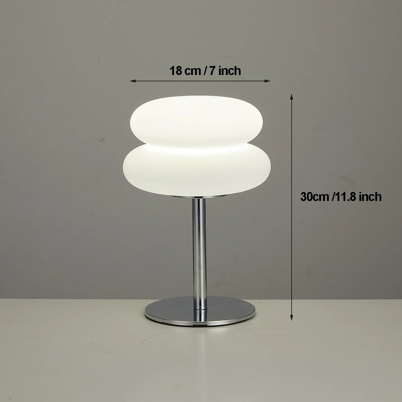 Lamp bedside table plastic lampshade  LED lamps mushroom table lamp USB Plug 9-level brightness dimming ambient light（Not glass