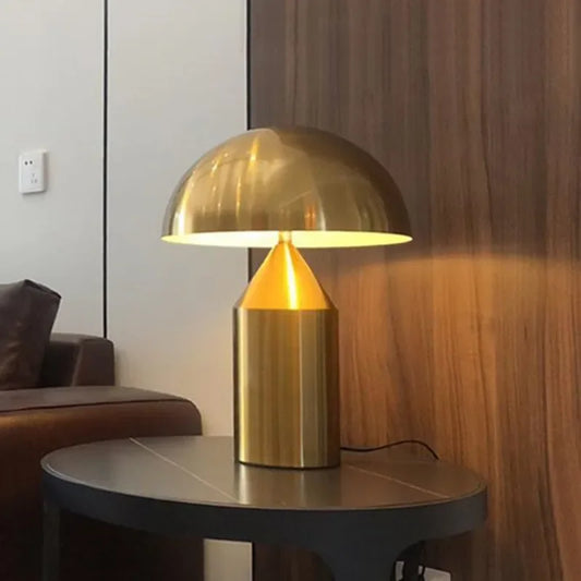 Italy Mushroom Table Lamp Gold/black/white Metal Desk Light Desk Living Dining Room Bedroom Bedside Decoration Standing Lamps G9