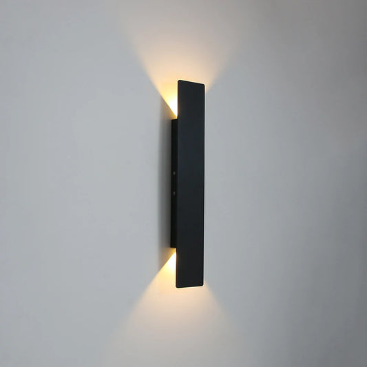 LED Wall Lamps Indoor Strip Aluminum Wall Lights 6W 18W 24W LED Black White Wall Lamp Bedroom Living Room Background Fixtures