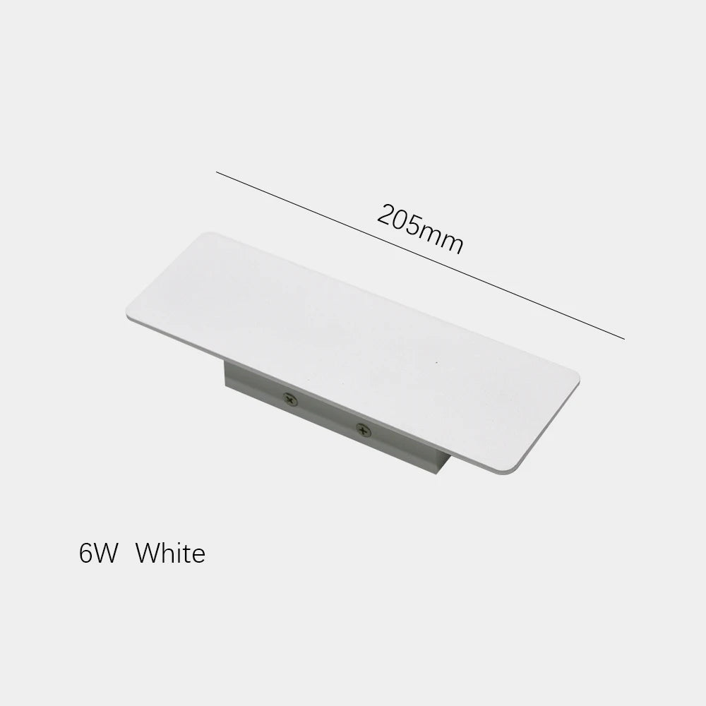 LED Wall Lamps Indoor Strip Aluminum Wall Lights 6W 18W 24W LED Black White Wall Lamp Bedroom Living Room Background Fixtures