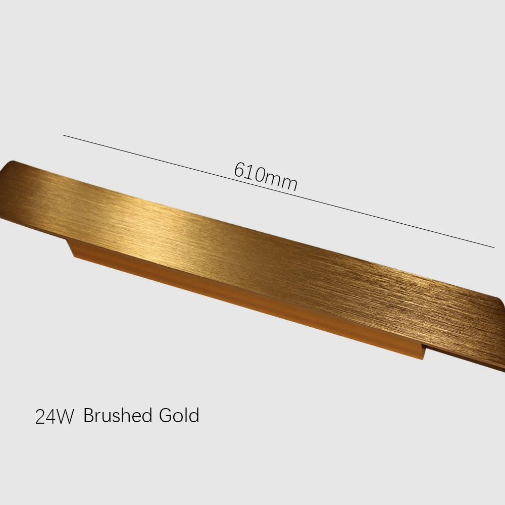 LED Wall Lamps Indoor Strip Aluminum Wall Lights 6W 18W 24W LED Black White Wall Lamp Bedroom Living Room Background Fixtures