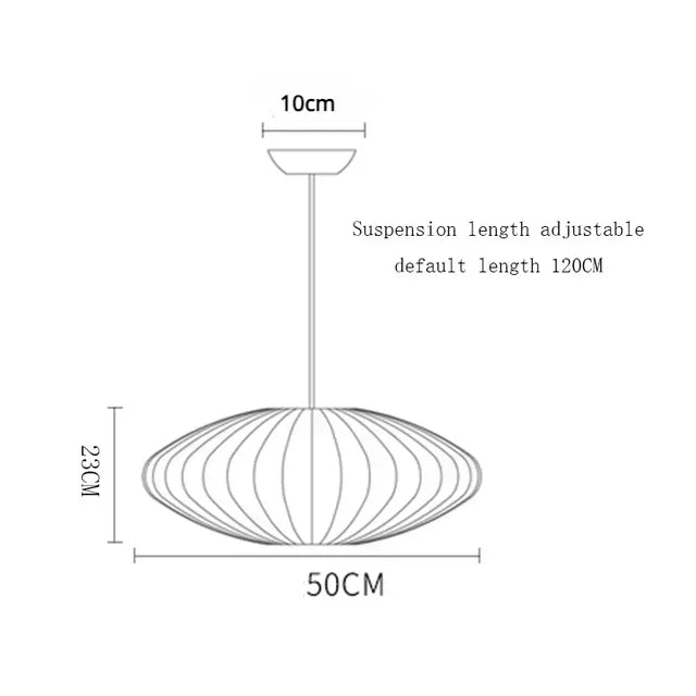 Wabi Sabi Fabric Restaurant Living Room Pendant Chandelier Light Bar Hotel Dining Room Staircase Decoration Hanging Pendant Lamp